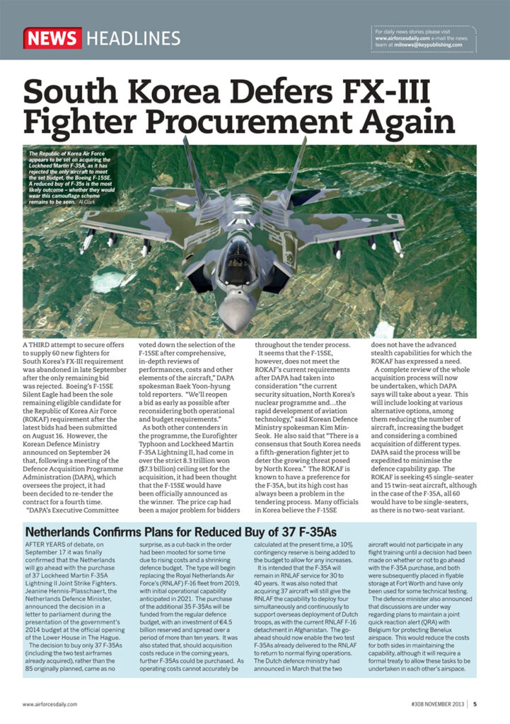 AirForces Monthly South Korea F-35A - Article Art