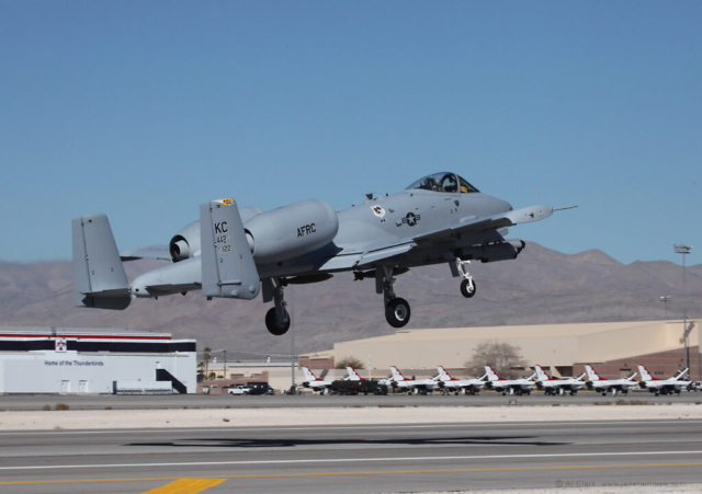 A-10 Warthog Commander from the 442nd Fighter Wing of the Air Force Reserve Whiteman Air Force Base at Red Flag, Las Vegas, NV