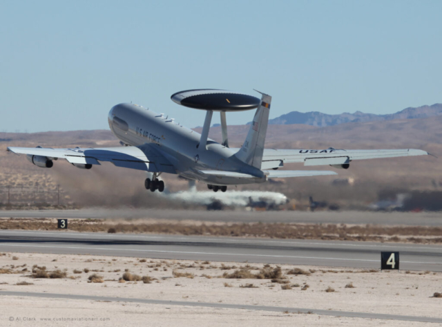 Tinker Air Force Base E-3B Sentry (AWACS) at Red Flag, Nellis AFB, Las Vegas, NV