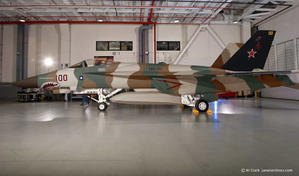 F/A-18 Super Hornet Aggressor from VFC-111 in Air Jungle Camo