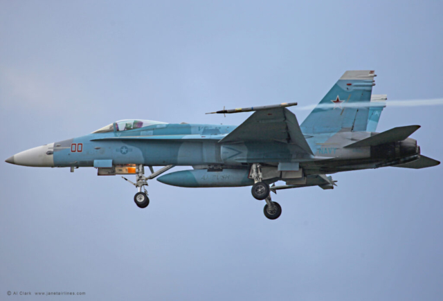 VFC-12 (Commander's) Aggressor F/A-18 (Legacy) Hornet at NAS Oceana, Virginia Beach, VA