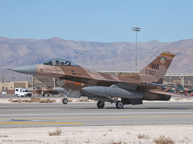 Western Air (WA) Lockheed Martin F-16 Aggressor, Red Flag, Nellis AFB, Las Vegas, NV