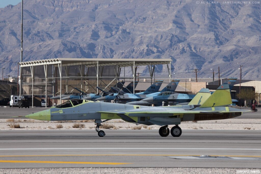 Sukhoi Su-57 Pak Fa Landing at Nellis AFB