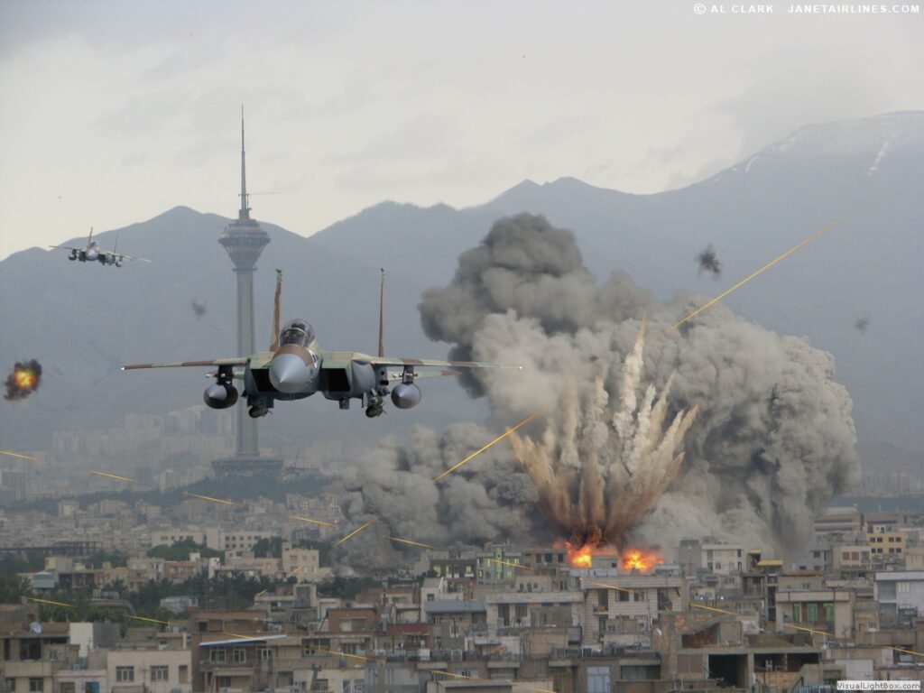 Israeli F-15 Raid on Tehran (image designed in 2012)