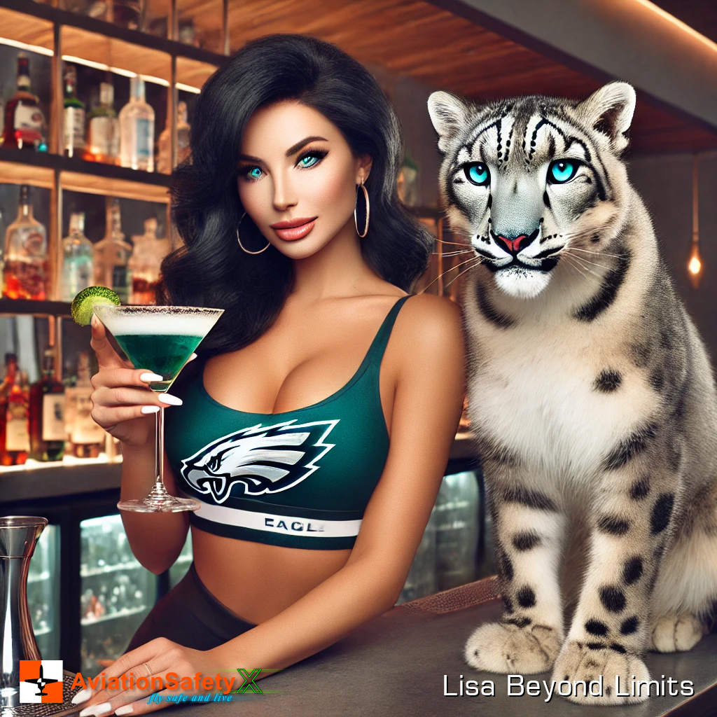 This artwork merges the fierce spirit of the Philadelphia Eagles with a futuristic twist. Featuring a stunning humanoid AI proudly wearing the Eagles tank top, polished chrome robotic thigh-high boots, and accompanied by a majestic snow leopard, this piece celebrates team pride, strength, and elegance. Perfect for fans of both the Eagles and cutting-edge design, this piece captures the vibrant energy of the NFL in a hyper-realistic, modern style.