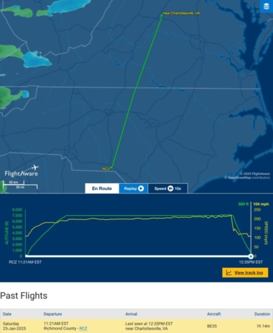 Fatal Accident (1) - Beechcraft V35B Bonanza, N2UZ, near Charlottesville, VA, January 25, 2025