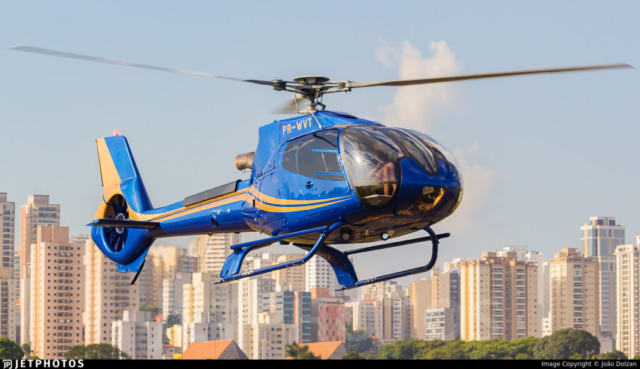 A Eurocopter EC 130B4 helicopter, registered as PR-WVT, involved in a flight originating from São Paulo–Campo de Marte Airport and bound for Americana, São Paulo, crashed in a forested region near Caieiras, São Paulo, Brazil, on January 16, 2025. The crash site, identified as Morro Tico Tico, was in dense terrain near the Conjunto Habitacional Nosso Teto. Four individuals were onboard: the pilot and three passengers. The accident resulted in the fatalities of two passengers, André Feldman and Juliana Elisa Alves Maria Feldman, while the pilot and an 11-year-old girl, Bethina Feldman, survived with minor injuries. The surviving pair spent the night outside the aircraft, using an umbrella for shelter before being located by São Paulo Military Police the following morning at approximately 06:00. Preliminary investigations attribute adverse weather and possible spatial disorientation as contributing factors to the accident. Investigations by Seripa IV, under the Brazilian Air Force, are ongoing to determine the definitive cause of the crash.