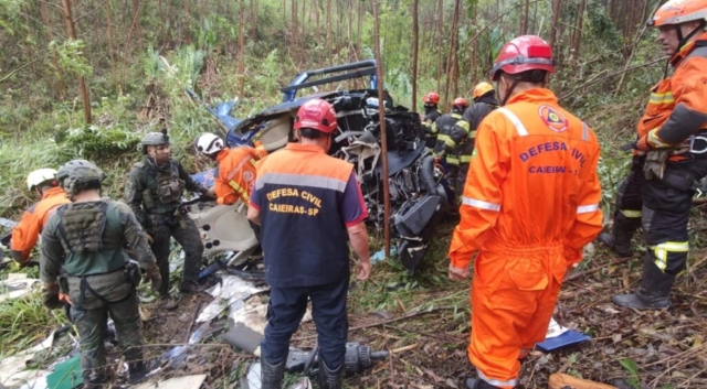 A Eurocopter EC 130B4 helicopter, registered as PR-WVT, involved in a flight originating from São Paulo–Campo de Marte Airport and bound for Americana, São Paulo, crashed in a forested region near Caieiras, São Paulo, Brazil, on January 16, 2025. The crash site, identified as Morro Tico Tico, was in dense terrain near the Conjunto Habitacional Nosso Teto. Four individuals were onboard: the pilot and three passengers. The accident resulted in the fatalities of two passengers, André Feldman and Juliana Elisa Alves Maria Feldman, while the pilot and an 11-year-old girl, Bethina Feldman, survived with minor injuries. The surviving pair spent the night outside the aircraft, using an umbrella for shelter before being located by São Paulo Military Police the following morning at approximately 06:00. Preliminary investigations attribute adverse weather and possible spatial disorientation as contributing factors to the accident. Investigations by Seripa IV, under the Brazilian Air Force, are ongoing to determine the definitive cause of the crash.